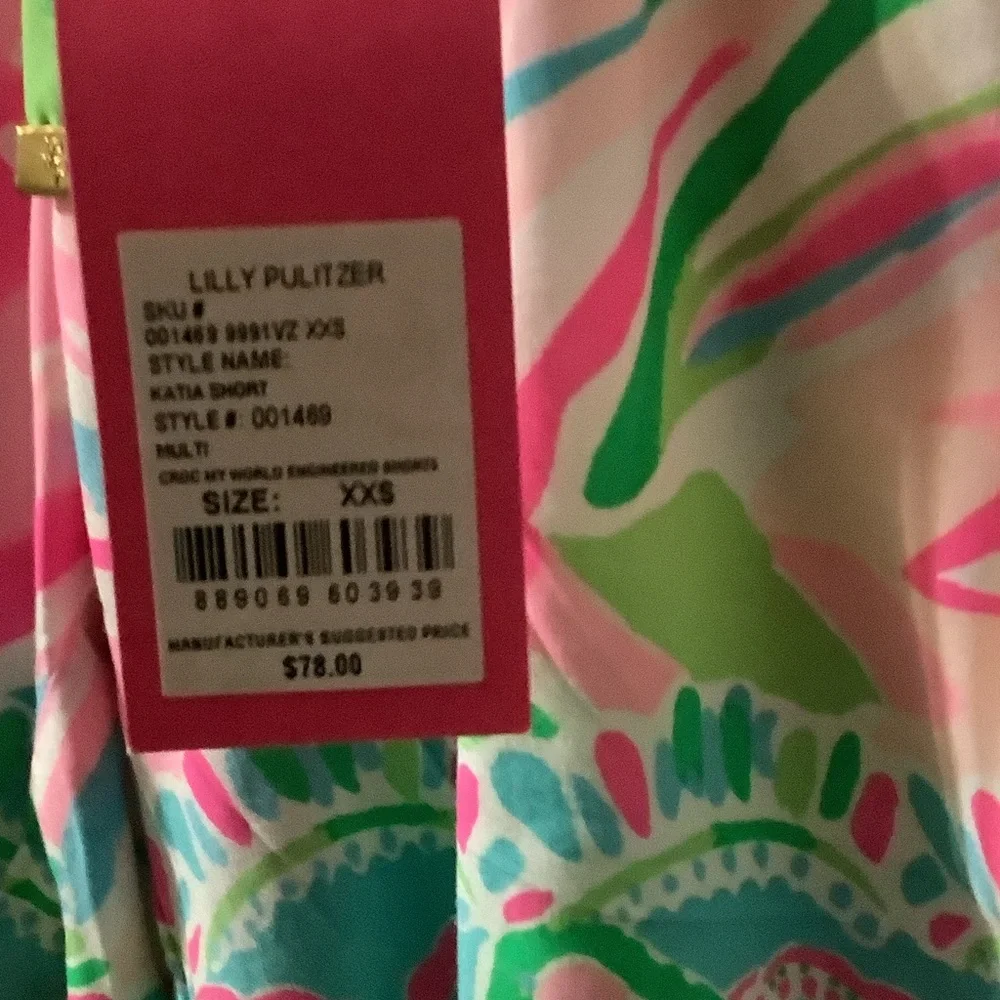 Lilly Pulitzer‎ Pink and Green High Waist Shorts